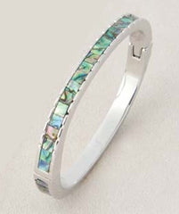 Abalone Bangle - Diamond Cut with Hinge